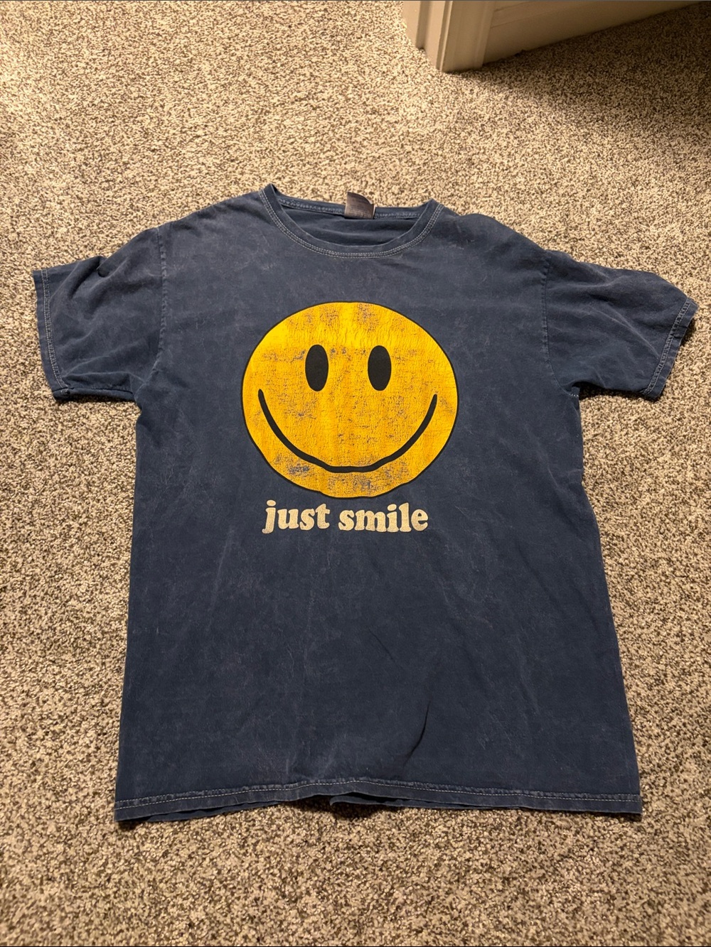 Kids Navy Blue 'Just Smile' Graphic Tee